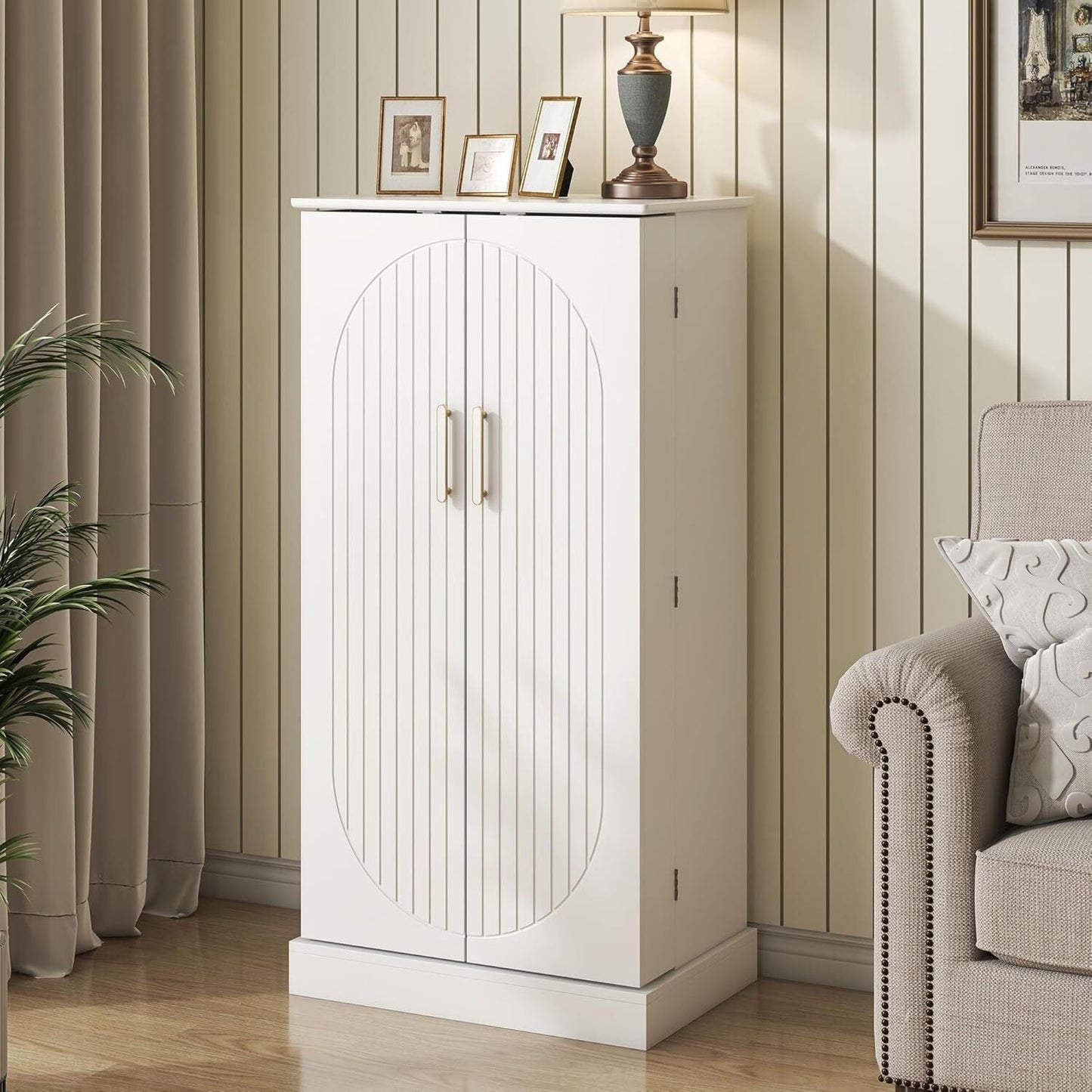 🔥 Hot Sale 47" Kitchen Sideboard with LED, Drawers and Adjustable Shelves