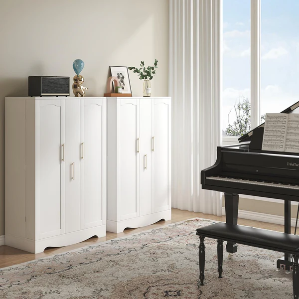 🔥 Hot Sale 47" Kitchen Sideboard with LED, Drawers and Adjustable Shelves